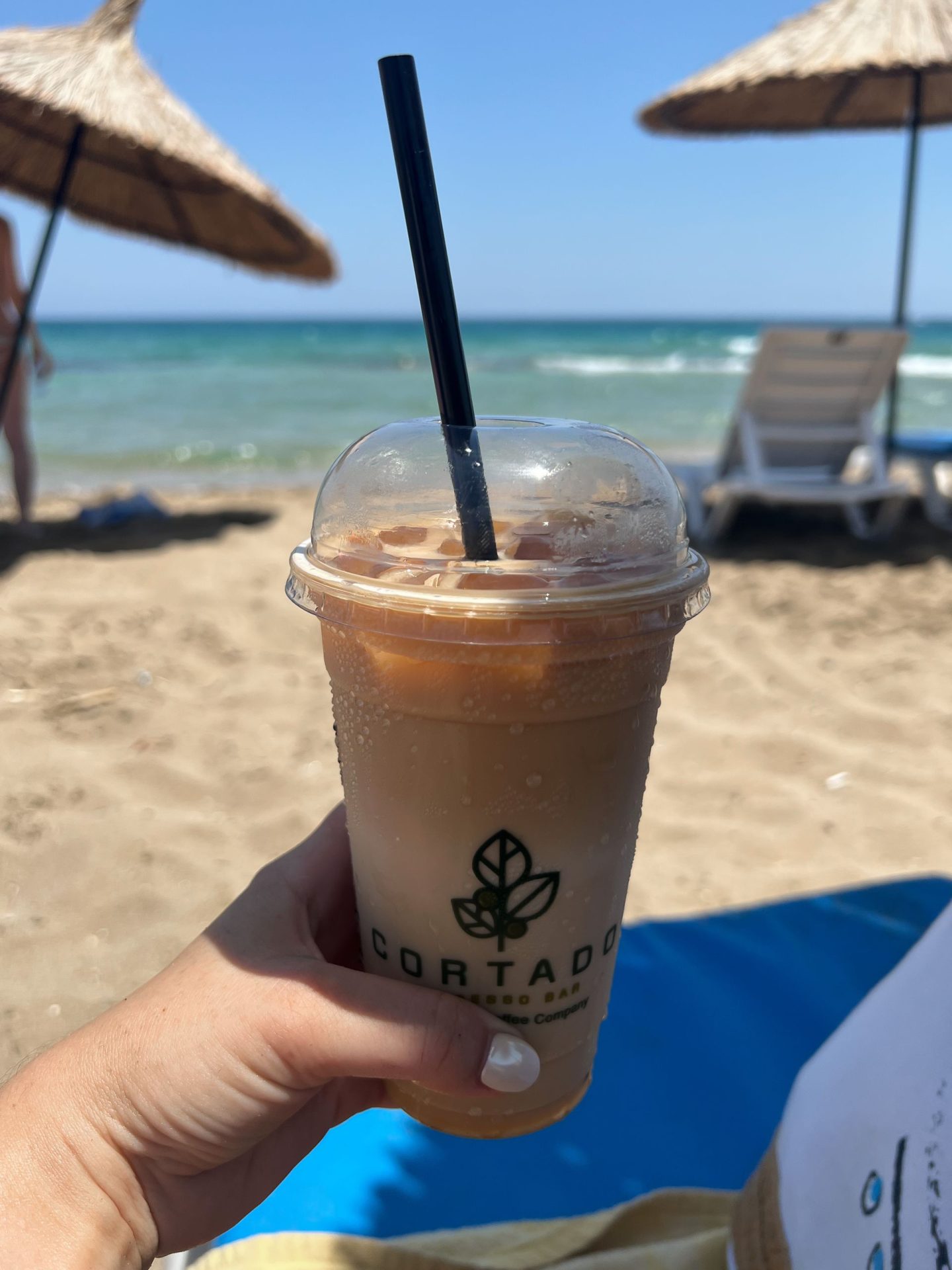 Iced Coffee on the beach 